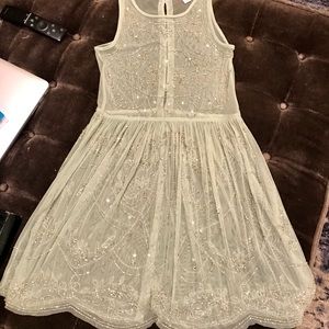 Ruby & Bloom sheer appliqué dress